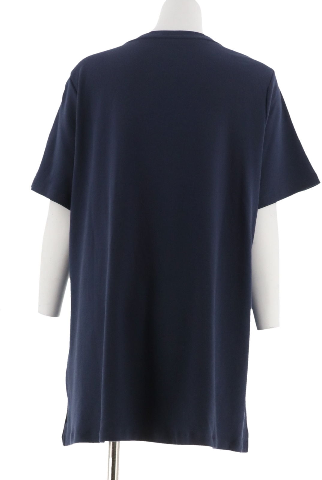 Isaac Mizrahi Essentials V-Neck Tunic Side Slits Desert Green M NEW A272505