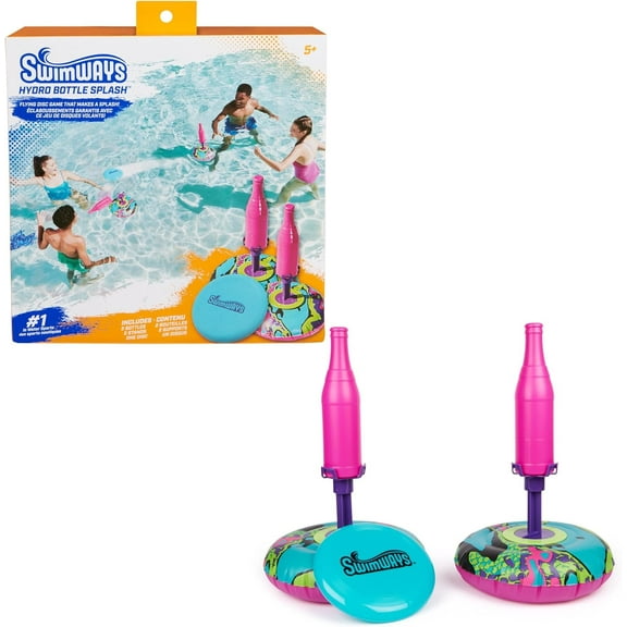 Swimways Hydro Bottle Splash, Pool Toys for Kids and Adults, Throwing Disc Swimming Pool Game, Outdoor Toys for Kids Aged 5 & Up