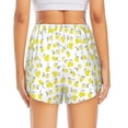thumbnail image 4 of Goofa Yellow Lemon Leaves Printed Women 2 in 1 Running Shorts,Quick Dry Athletic Workout Shorts,High Waisted Athletic Shorts with Liner Pockets-, 4 of 9