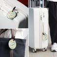 thumbnail image 6 of Atlas Set of 2pcs PU Leather Round Suitcase Tags with Privacy Cover and Name ID Tag - Ideal for Travel Luggage, Handbags, Backpacks, School Bags, 6 of 6