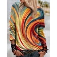 thumbnail image 2 of Sudadera con capucha con pintura al óleo para mujer, sudadera con capucha de moda Y2k, ropa de cuello redondo, jerséis de lujo, sudaderas con capucha de arcoíris, abrigos para niña, primavera, 2 of 5
