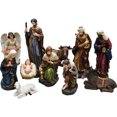 thumbnail image 2 of 11-Piece Brown and Blue Holy Family and Three Kings Inspirational Religious Christmas Nativity Set 17.25", 2 of 2