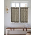 thumbnail image 2 of Beige Boho 2 Panel Kitchen Curtains for Windows, Vintage Floral Abstract Art Ethic Tribe Bathroom Privacy Curtain, Home Décor Window Treatment for Bedroom/Living Room 55"x45", 2 of 6