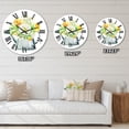 thumbnail image 4 of Designart 'Roses Peonies & Marigolds In Garden Watering Can' Farmhouse Wall Clock, 4 of 5