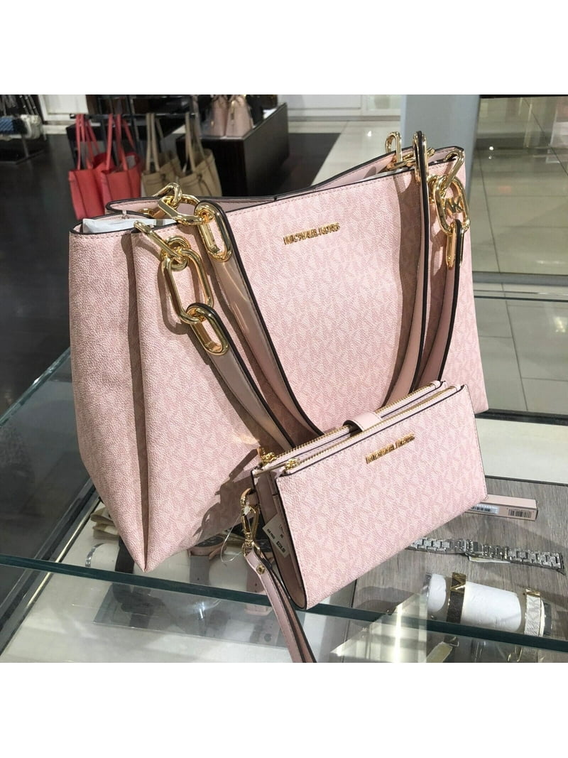 Michael Kors Trisha Nicole Large Tote, Top Zip Handbag Purse in