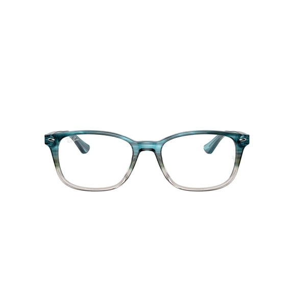 Ray-Ban RB5375 Optics Glasses, Prescription Eyeglasses with Case, Demo Lens/Gradient Turquoise Havana, Size 51
