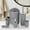 Gray, variant on Rewenti 6 Piece Bathroom Accessory Set with Soap Dispenser Pump Toothbrush Holder Toilet Brush Trash Can Tumbler and Soap Dish