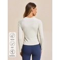 thumbnail image 2 of Women's Striped Long Sleeve T-Shirt, Fitted Casual Crew Neck Top for Everyday Wear and Layering, 2 of 5