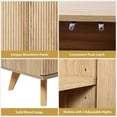 thumbnail image 3 of Wirrytor Fluted Sideboards and Buffets Storage Cabinet with 2 Doors, Entryway Cabinet, Wood Accent Storage Cabinet for Kitchen Dining Living Room(Natural), 3 of 9