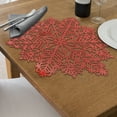 thumbnail image 2 of Set De Table Flocon De Neige Découpé En Pvc (Rouge) - Lot De 12, 2 of 4