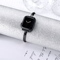 thumbnail image 2 of Stylish Bands Compatible with Apple Watch Band 38mm 40mm 41mm 42mm 44mm 45mm 49mm Iwatch SE Series 8/7/6/5/4/3/2/1 Women Dressy Jewelry Stainless Steel Accessories Wristband Strap, Black, 2 of 9
