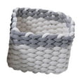 thumbnail image 3 of veasfak Multipurpose Organiser Box Rope Basket Container Bin Portable Storage Basket for Gray White, 3 of 7