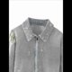 thumbnail image 2 of Chaqueta Vaquera con Mangas de Murciélago Deshilachadas y Cuello Vuelto para Mujer - Prenda Exterior de Algodón Grueso para Otoño e Invierno Azul S, 2 of 10