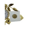 thumbnail image 3 of 37" Metal White and Gold Square Flower Wall Clock, 3 of 4