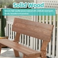 thumbnail image 3 of AVAWING Outdoor Convertible Garden Bench, Patio Picnic Bench, Brown, 3 of 7
