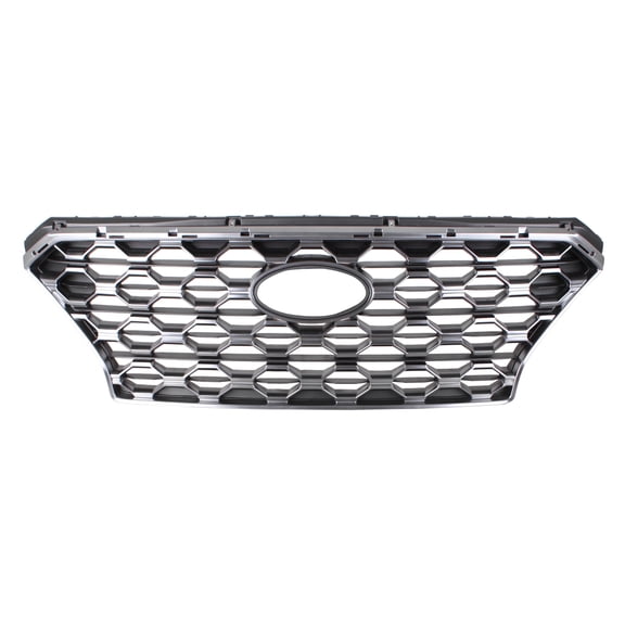 Ikon Motorsports Front Upper Grille Compatible with 2019-2020 Hyundai Santa Fe, OE Style Black PP Polypropylene Replacement Front Bumper Hood Grill Cover Assembly