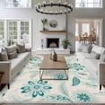 thumbnail image 4 of Abstract Ethnic Flower Washable Living Room Rugs 8'x10', Vintage Green Pattern Low Pile Throw Large Area Rug Non-Slip Sturdy Edge Binding Carpet for Bedroom Dining Room Office, 4 of 9