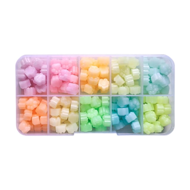180X Luminoso sellado de perlas de cera para el sello 10 cuadrículas de sello Galets de sellado Kit de partículas para vacaciones de bricolaje