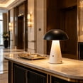 thumbnail image 4 of chaungfeng Black Small Mushroom Lamp,Warm Ambient Lighting Bedroom,LED Lamps for Nightstand,Mid Century Modern Table Lamp for Living Room Study Room Office, 4 of 6