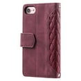 thumbnail image 6 of Feishell Crossbody Wallet Case for iPhone SE 2022/iPhone SE 2020/iPhone 8/iPhone 7,Luxury PU Leather Zipper Pocket Card Slots Magnetic Flip Stand Phone Cover with Hand Strap & Shoulder Strap,Winered, 6 of 12