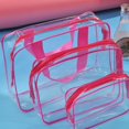 thumbnail image 2 of POINTERTECK Boc 3Pcs/Set Makeup Bag Large Capacity Thicken Transparent Travel PVC Cosmetic Women Zipper Bags for Lady, 2 of 10