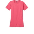 thumbnail image 5 of District Adult Female Women Plain Short Sleeves T-Shirt Coral 4X-Large, 5 of 5