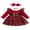 Multi-color, variant on Infant Baby Girl 2Pcs Christmas Outfits Fur Trim Long Sleeve Tulle Dress + Headband Set Velvet Clothes