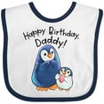 thumbnail image 3 of Inktastic Happy Birthday, Daddy- Cute Penguins Boys or Girls Baby Bib, 3 of 4