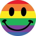 thumbnail image 1 of 5" Rainbow Smiley Face LGBTQ, 1 of 1