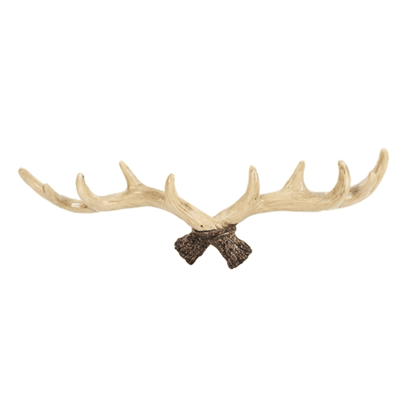 Vintage Deer Antlers Wall Hooks - 28cm Wall Mounted Clothes Hanger Coat Rack Key Holder for Decorative Wall Hook,A