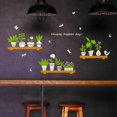 thumbnail image 2 of Pegatinas de pared y ventana de doble cara con plantas verdes, decoración extraíble para sala de estar, dormitorio, cafetería, 2 of 5