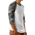 thumbnail image 2 of Ma Croix Men's Raglan 3/4 Sleeves Casual Cotton Baseball Jersey T-Shirt, 2 of 4