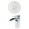 thumbnail image 1 of 15.25-in. W Round Bathroom Undermount Sink Set In White - Chrome Hardware AI-22835, 1 of 6