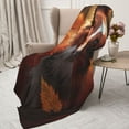 thumbnail image 3 of Sikiie Cute Maple Leaf Puppy Cozy Flannel Fleece Throw Blanket: Lightweight & Thick for All Seasons - Perfect for Women, Men, & Kids"80"x60", 3 of 6