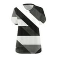 thumbnail image 4 of ATOYSOY Women's Casual Comfy Tunic Summer Plus Size Tops Color Block Loose Pullover Dressy Fashion Workout Retro Activewear V Neck Blouses Short Sleeve Tees Black XL, 4 of 4