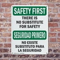 thumbnail image 4 of (2 Pack) No Substitute For Safety Bilingual OSHA Safety First Sign 12 Inch X 18 Inch Indoor / Outdoor Rust-Free Aluminum Metal Signs for Workplace, Workshop, and Construction Site, Made, 4 of 8