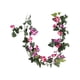 thumbnail image 2 of Guirnalda de flores artificiales de seda de 1,7 m para colgar en la pared | Guirnalda floral de imitación morada y rosa para decoración de interiores, 2 of 6