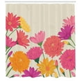 thumbnail image 3 of Ambesonne Aster Shower Curtain, Vintage Summer Garden, 69"Wx84"L, Multicolor, 3 of 3