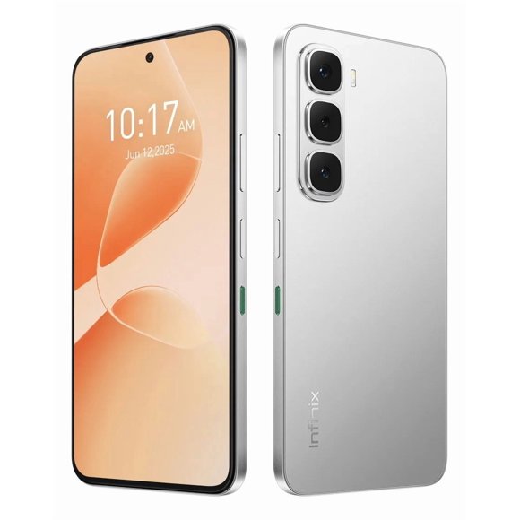 Celular Infinix Hot 60i Dual Sim Infinix Al 8 GB de RAM 256 GB de ROM 6.7 pulgadas Pantalla De 120 Hz Titanio Plata Batería De 5160 mAh Carga Rápida De 45 W Ip64 NFC