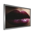 thumbnail image 2 of Designart 'Close-Up Of Woman Plump Lips With Glitter' Modern Framed Art Print, 2 of 4