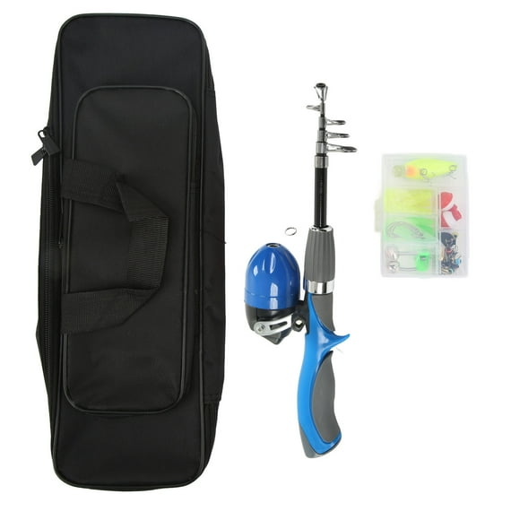 Ensemble de Canne à Pêche Télescopique pour Enfants, Canne à Pêche pour Enfants Moulinet Ensemble Complet de Pêche pour Enfants Canne à Pêche et Moulinet Combo Matériaux Écologiques