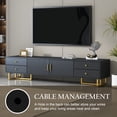 thumbnail image 3 of TV Stand for 65+ Inch TV, Entertainment Center TV Media Console Table, Modern TV Stand with Storage, TV Console Cabinet Furniture for Living Room, 3 of 7