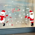 thumbnail image 4 of HCTSHG Christmas Window Clings, Snowflake Santa Reindeer Decals for Glass, Xmas Holiday Window Stickers for Home Party Decoration and Seasonal Decor, 4 of 7