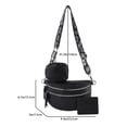thumbnail image 2 of Bolso para tarjetas pecho DQrwqpou PU mujer Riñonera Correa ajustable cruzado con pequeña y hombro elegante tipo cartera doble, 2 of 9