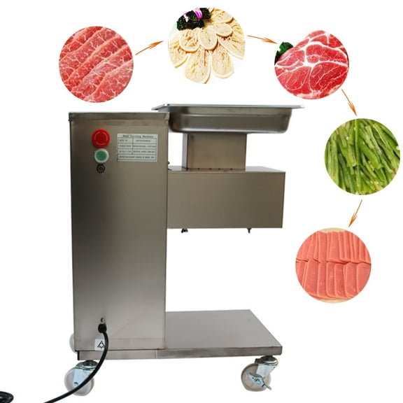 TECHTONGDA Meat Cutter Machine QE Stainless Steel Meat Slicer 5MM Blade 500Kg/Hour