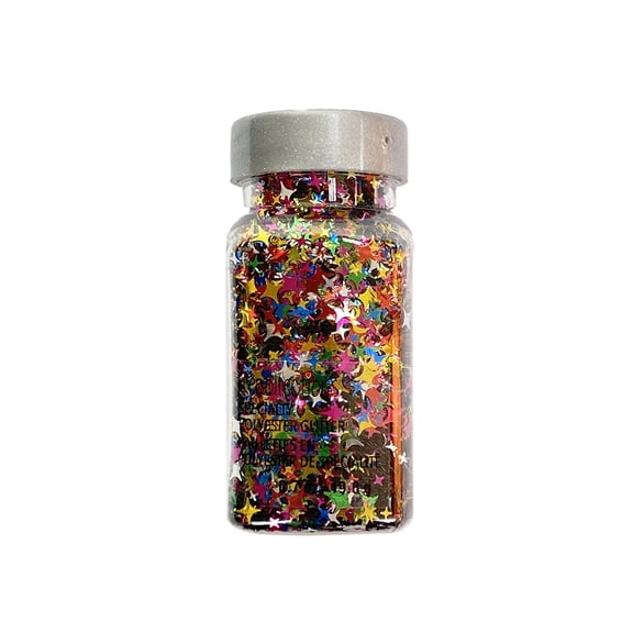 Recollections Multicolor Star Specialty Polyester Glitter, 12 Pack
