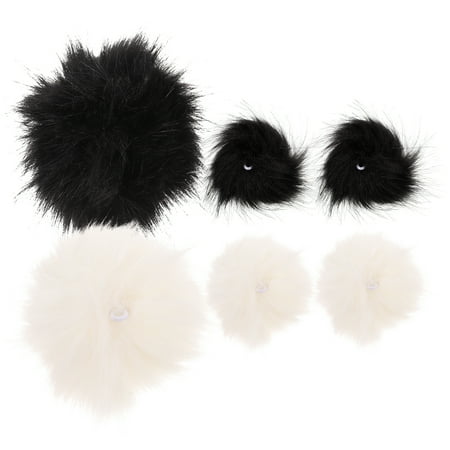 

HOMEMAXS 6pcs Faux Fur Pom Poms Artificial Fur Ball Pendants Simulation Fur Ball Decors