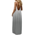 thumbnail image 2 of Uootdi Casual Dresses for Women Ombre Print Spaghetti Strap Backless Tie Back Maxi Dress Summer Vacation Style Gift, 2 of 9