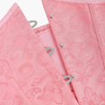thumbnail image 5 of Fiaer Corset Womens Brocade Underbust Boned Bustier Waist Jacquard Cincher for Halloween Christmas Party Pink XL, 5 of 7