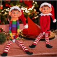 thumbnail image 3 of Elfo de Navidad que se lleva mal, juguete de felpa, novedad, largo, chico travieso, elfo en el estante, elfo, muñeca, adorno para el hogar, 40cm（Multicolour, 3 of 5